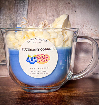 Bluberry Cobbler Dessert Candle